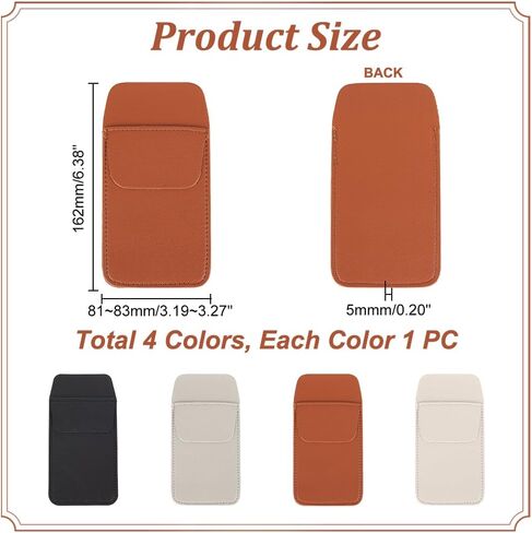 AHANDMAKER 4 pcs Pocket Protector Multicolor Pen Pencil Holder with an Extra Back PocketPouch Organizer Hold Multiple pens for Shirts, Coats, Pants, Black, White, Brown, Gray in Saudi Arabia