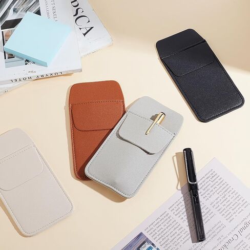 AHANDMAKER 4 pcs Pocket Protector Multicolor Pen Pencil Holder with an Extra Back PocketPouch Organizer Hold Multiple pens for Shirts, Coats, Pants, Black, White, Brown, Gray in Saudi Arabia