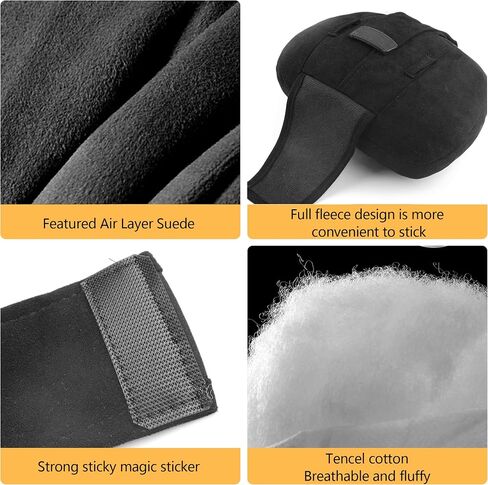 Car Neck Pillow Soft Leather Headrest,Premium Interior Accessories Headrest Support for Driver or Front Passenger Seat,for Driving Home Office (Black) in Saudi Arabia