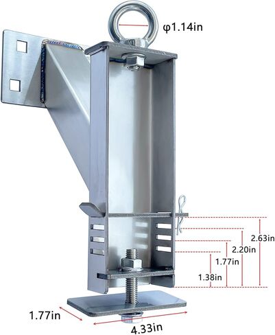 Stake Pocket Spare Tire Carrier Mount, Stainless Steel Material Boat Trailer Carrier Bracket, Fits Most 4 & 5 & 6 Lugs Wheels on 4", 4.25''，4.5'', 4.75'', 5" or 5.5"Bolt Patterns in Kuwait