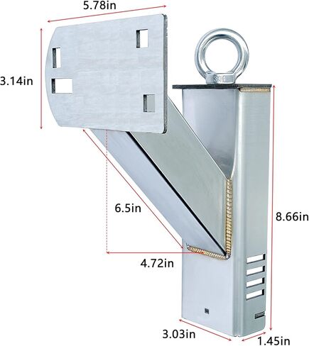 Stake Pocket Spare Tire Carrier Mount, Stainless Steel Material Boat Trailer Carrier Bracket, Fits Most 4 & 5 & 6 Lugs Wheels on 4", 4.25''，4.5'', 4.75'', 5" or 5.5"Bolt Patterns in Kuwait