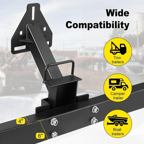 Stake Pocket Spare Tire Carrier Mount with Lock, 160 lbs Capacity Spare Tire Mount Fits Most 4, 5, 6 Lugs Wheels on 4", 4.5", 4.75", 5", 5.5" and 6" Bolt Patterns (Black) in Saudi Arabia