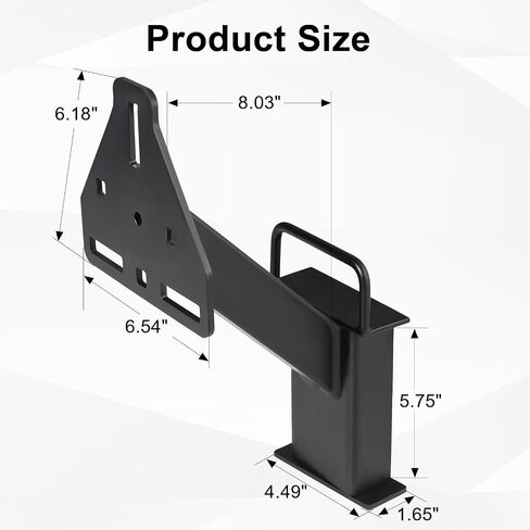 Stake Pocket Spare Tire Carrier Mount with Lock, 160 lbs Capacity Spare Tire Mount Fits Most 4, 5, 6 Lugs Wheels on 4", 4.5", 4.75", 5", 5.5" and 6" Bolt Patterns (Black) in Saudi Arabia
