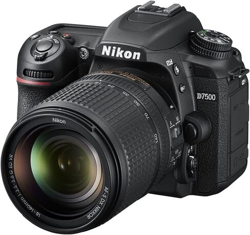 Nikon D7500 20.9MP DSLR Digital Camera with 18-140mm VR Lens (1582) Deluxe Bundle Kit -Includes- Sandisk 64GB SD Card + Large Camera Bag + Filter Kit + Spare Battery + Telephoto Lens + More in Saudi Arabia