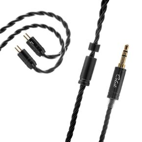 QOA Kinera Celest IEM Cable 2 pin,3.5mm Earphone Extension Cords,Detachable Cable,4 Core Silver Plated Earphone Upgraded Cords, for Mainstream Smartphones and Tablets(2pin 0.78mm, 3.5mm)