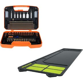 Raiseek Gun Cleaning Kit Rifle Pistol Shotgun Universal Cleaning Kit with Rifle Shotgun Cleaning Mat 36" x 10"