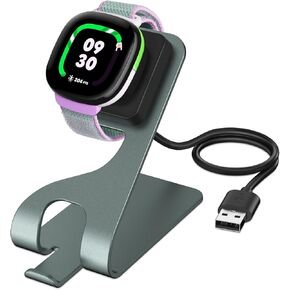 شاحن متوافق مع Google Fitbit Ace LTE ، سبل شحن سبيكة مضادة للانزلاق مع سلك كابل USB 4.85 قدم/1.48 متر ، محطة مهد الشحن المغناطيسية ل Fitibt Ace Smartwatch