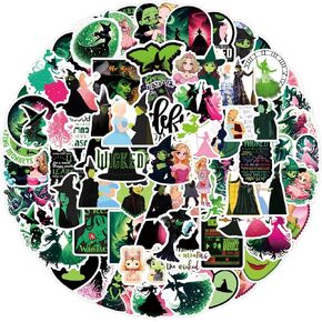 110Pcs Wicked Stickers Pack, GMVAESKY Witch Aesthetic Vinyl Waterproof Sticker for Water Bottle Laptop Hydro Flasks Phone Case Scrapbook Scooter Bike Holiday Gifts