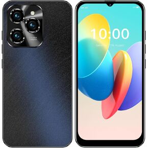 TryFirst HOT40Pro SIM-Free & Unlocked Mobile Phones, 6.3 inch 3GB+32GB ROM 256GB Extension Android 12 4G Dual SIM Cheap Smartphone Triple Card Slots 4300mAh Face ID Type C (HOT40Pro-Light Blue)