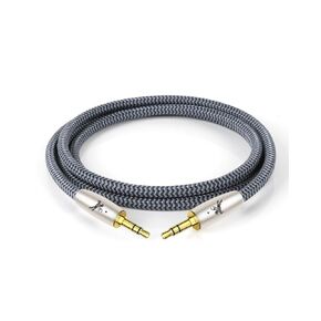 Audiophile Stereo Aux Aux Cable للسيارة والمنزل-3.5 ملم من الذكور إلى الإسكان النحاسي المطلي بالذهب ، مقبس مضفر من القطن ، سلك AUX 1/8 بوصة (3.28 قدم/1M)
