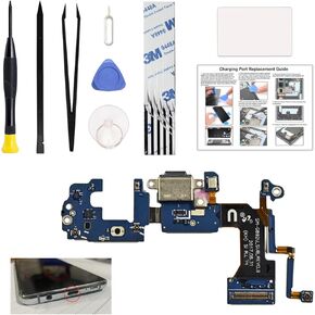 Charging Port Replacement Kit Compatible with Galaxy S8 Active SM-G892 US Version, Dock Board USB-C Connector, with Instruction Manual, Toolkit