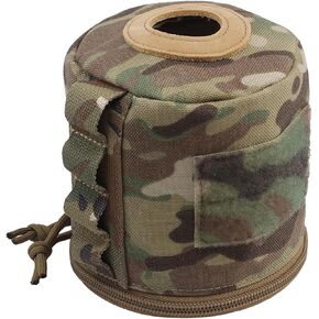 AOUTACC Tactical Roll Paper Storage Bag,Toilet Roll Paper Storage Holder with Molle Mounting Strap,Tissue Cover Organizer for Outdoor Camping,Hiking,Tactical Game-Green