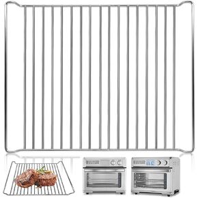 Replacement Air Fryer cooling rack for Cuisinart TOA-95 Air Fryer Convection Toaster Oven, 14.5''*11.7'' Air Fryer Stainless Steel Wire Rack Basket Tray Accessories Parts, Dishwasher Safes