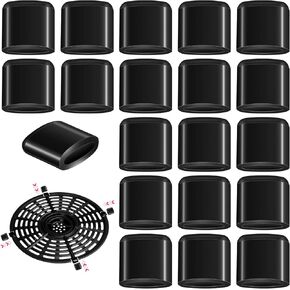 20 PCS Air Fryer Rubber Bumpers, 0.8cm/0.31in Socket Air Fryer Replacement Parts Accessories Non-Scratch Rubber Protective Covers Silicone Pieces for Air Fryer Grill Pan