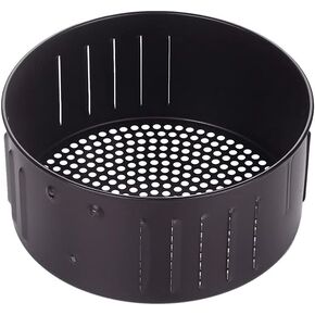 2.6L 3.5L Non-stick Air Fryer Basket Baking Drain Oil Frying Accessories Kitchenware Air Fryer Basket Replacement Power Air Fryer Xl, Black
