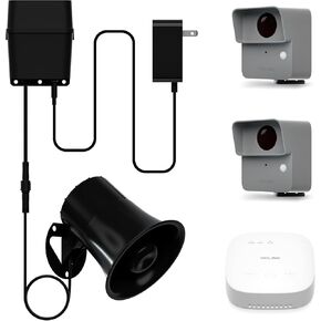 YoLink LoRa Smart Home Security Bundle: Hub + 2 Outdoor Motion Sensor & 130dB Wireless Outdoor Siren Alarm System with Email/SMS/Push Alerts, 1/4 Mile Range