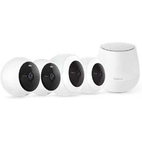 Noorio B210 & B310 Dou Outdoor Security Camera System, Wireless 2K Home Security, Battery Powered, Color Night Vision, Ultra-Bright Spotlight, 16GB Local Storage, Hub Included