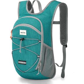 HALOVIE 15L Foldable Hiking Backpack Lightweight Travel Daypack Shoulder Pocket with Chest Strap Small Packable Pack for Walking Women Men (Black)