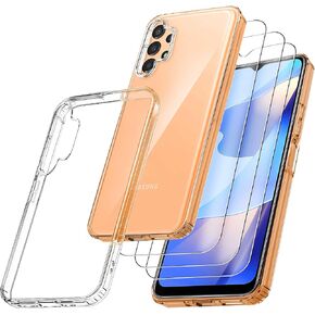 قضية RKINC لحالة Samsung Galaxy A13 4G ، حماية من الدرجة العسكرية المقاومة للصدمات ، وليس الصفراء مع 3 حماة شاشة نحيفة ، واضحة