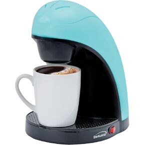 Brentwood TS-112BL Single-Serve Coffee Maker with Mug (Blue)
