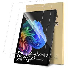 2-Pack Screen Protector Compatible with Microsoft Surface Pro 11 2024/ Pro 10/ Pro X/Pro 9/ Pro 8 13", Tempered Glass Clear Film, Anti-Scratch, 9H Hardness, Easy Installation