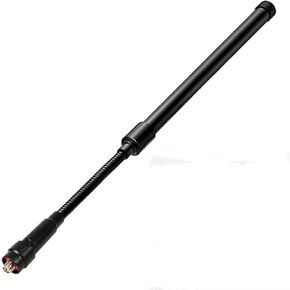 Gooseneck CS Tactical Antenna Fiberglass Foldable Dual Band Antenna 144/430MHz SMA-Female 15.16-Inch Two Way Radio Antenna for Kenwood Baofeng UV-5R UV-9R UV-82 BF-888S