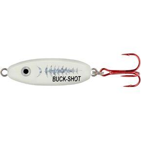 Northland Tackle Buck-Shot Coffin Spoon / 1.5" / 1/4 OZ - #8 HK/Super-GLO EXO White