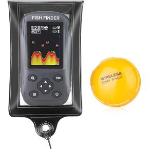 Portable Rechargeable Fish Finder Wireless Sonar Sensor Fishfinder with Water Resistant Bag Case