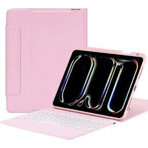 Keyboard Case for iPad Pro 11 4th/3rd/2nd/1st Gen & iPad Air 11 (M3 2025 / M2 2024) & iPad Air 10.9-Inch 5th/4th Gen, Stain Resistant Cover, Pencil Slot (Black)
