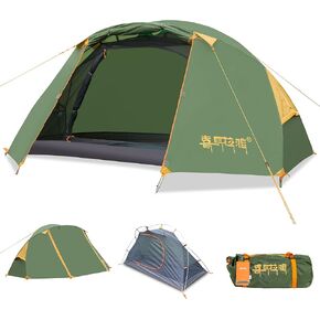 Himalaya Backpacking Tent, 1 Person Camping Tent Lightweight Easy Setup Double Layer Portable Waterproof Windproof for Outdoor Camping Hiking