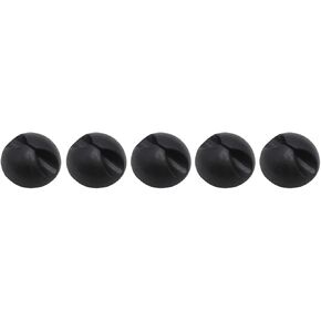 5pcs أسود إدارة الكابلات ذاتية اللصق مقطع منظم الحبل اللزج مقاطع كبل السيليكون ، وإدارة الحبل ، والملحقات واللوازم