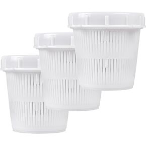 Plastic Vented Bait Jar Cup 1/2 Liter with Lid, White