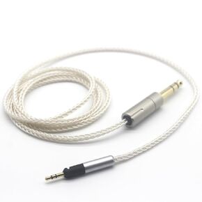 Youkamoo 8 Core Silver Plated Braided Replacement Upgrade Cable Compatible for Sennheiser HD598 HD558 HD518 HD598cs HD599 HD569 HD579 Headphones with 1/4" 6.35mm Plug