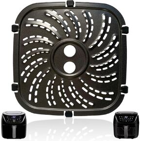 Air Fryer Crisping Plate for PowerXL Vortex Pro Air Fryer 6QT, Upgraded Air Fryer Grill Plate Pan Crisper Tray Rack Shelf Insert Grate Grid for 6QT PowerXL Air Fryers, Nonstick, Dishwasher Safe
