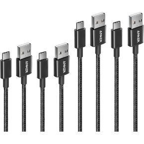 Anker USB C Cable [2PACK, 6ft & 3ft], A to C Charger - Fast Charge, Premium Nylon Braided Cable