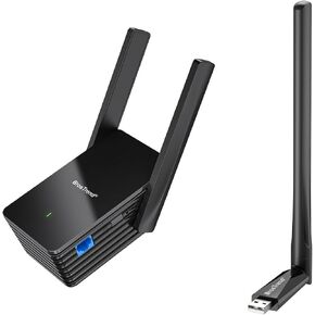 BrosTrend AX1500 WiFi 6 Universal WiFi to Ethernet Adapter and BrosTrend 650Mbps Linux Compatible WiFi Adapter