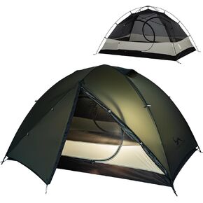 MC Tomount Backpacking Tent 1-2 شخص مقاوم للماء خيمة نايلون خفيفة الوزن لخمة نايلون للتخييم في الهواء الطلق (شخصان)