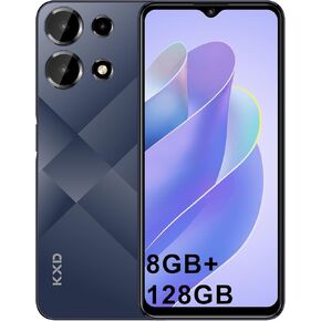KXD A07 Unlock Cell Phone, Android 12 Unlocked Phone, 4500mAh 10W Fast Smartphones, 13MP+8MP, 6.52Inch HD+, 8GB + 128GB/SD 256GB Mobile Phone, Fingerprint/Face ID, 4G Dual SIM Phone - Green