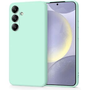 AK for Samsung Galaxy S24 Plus Case, Stylish Slim Liquid Silicone Full-Body Protective Cover for Samsung Galaxy S24 Plus Phone Case (Light Cyan)
