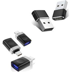 Basesailor USB C Female to A Male Adapter, Thunderbolt 3 Compatible, for iPhone 11, 12, Mini, Pro Max, iPad Air 4, Samsung Galaxy Note 20, 21, Plus, Ultra (2 Adapters)