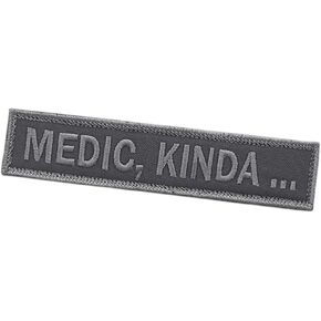 Blackout Medic Kinda Name Tape 1x5 Subdued Morale Tactical Military Fastener Patch