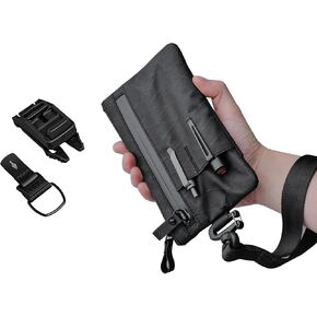 ALPAKA HUB Tactical Clip and Zip Clutch -EDC Gear Clips, MOLLE Accessories, Webbing Belt Clip with Locking Mechanism, Functions as Zipper Wallet and EDC Carrier, Weatherproof and RFID Blocking Materia