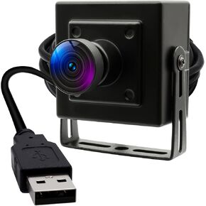 Fisheye USB Camera H.264 Wide Angle Low Light Full HD 1080P 30fps Small Video Camera with MIC for Lightburn 3D Printer PC Windows Android Linux Mac OS(Industrial Use, Video Monitoring)
