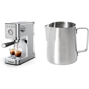 CHULUX Kom-Pro Espresso Machine with SUS304 12oz Milk Frothing Pitcher
