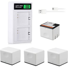 REYTRIC 4-Pack Batteries Compatible with Arlo Pro, Arlo Pro 2 (VMA4400), Upgraded 7.2V Rechargeable Lithium Li-ion Batteries Pack with Dual LCD Charger