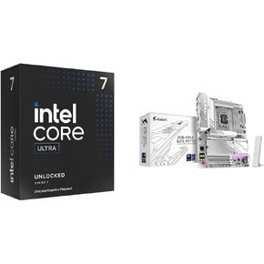 Intel Ultra 7 Desktop Processor 265KF - 20 cores (8P+12E) & GIGABYTE Z890 AORUS Elite WIFI7 ICE Intel Core Ultra (Series 2) LGA 1851 Motherboard, ATX, DDR5, 3X M.2, PCIe 5.0,WIFI7,2.5GbE LAN,EZ-Latch