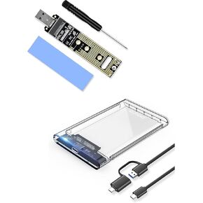ELUTENG NVME to USB Adapter M.2 NVME Hard Drive with USB C SSD Enclosure 2.5 inch External Hard Drive Case