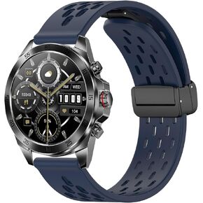 Compatible with ALPHAGEAR Smartwatch Bands, 22mm Quick Release Breathable Soft Silicone Sport Band Replacemet Straps Compatible with ALPHAGEAR Bravo II, Bravo XL, Raptor, Commander, Juliet Smartwatch