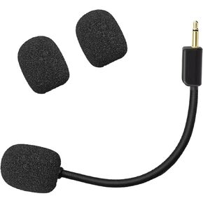 Replacement Microphone for Razer BlackShark V2 / V2 Pro Wireless Gaming Headset – Detachable 3.5mm Boom Mic with Foam Cover, Compatible with PC, PS5, Xbox