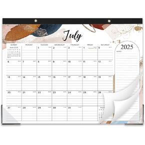 2025 Desk Calendar - Jan. 2025 - Dec. 2025, 12 Months Desk Calendar, 14.6" x 11.5", Desk Calendar 2025, 2 Corner Protectors, Thick Paper